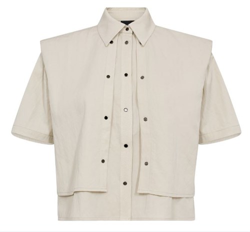 NÜ Cansu Bolero Jakke med skulderpude, Creme